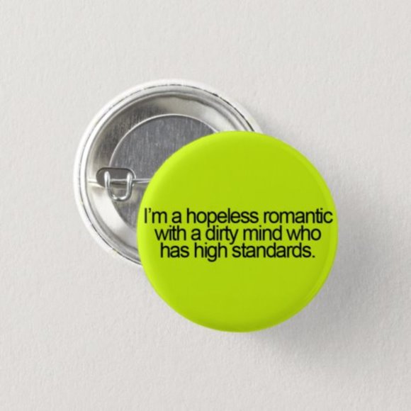 Hopeless Romantic Button - Picture 3 of 3